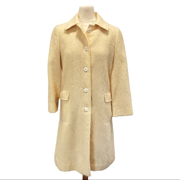 MILLER’S Vintage Mohair & Wool Button Down Long Coat See Measurements - Picture 2 of 9